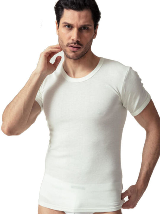 Men's Undershirt Short-sleeved Ecru