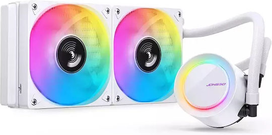 Jonsbo TG-240 Water Cooling System AIO CPU with 2 120mm Fans and ARGB Lighting White