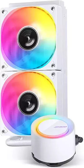 Jonsbo TG-240 Water Cooling System AIO CPU with 2 120mm Fans and ARGB Lighting White