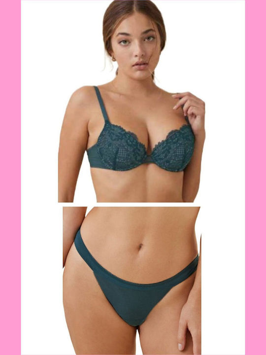 Promise Lace Underwear Set with Bra & String Roser Samon