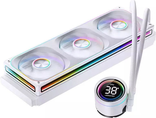 Thermaltake TH-360 Υδρόψυξη AIO CPU με 3 Ανεμιστήρες 120mm Λευκή