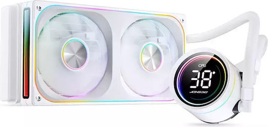 Jonsbo TH-240 Water Cooling System AIO CPU With 2 Fans 120mm And RGB Lighting White