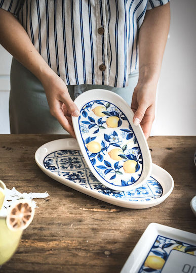 Hermia Serving Platter Oval White 29x17cm
