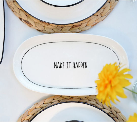 Hermia Serving Platter Oval White 29x15cm