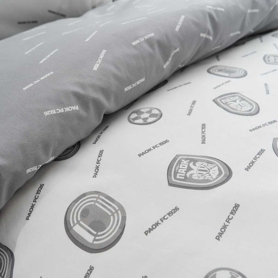 Vesta Home Сет Детски Спални Комплекти Единични Памучни Kids Paok02 Сив 170x260см 3 Бройки