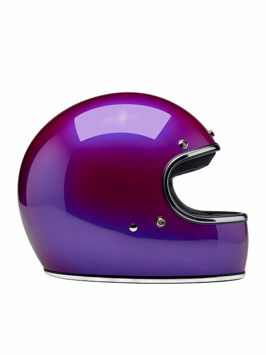 Biltwell Gringo Metallic Purple Motorradhelm Volles Gesicht DOT
