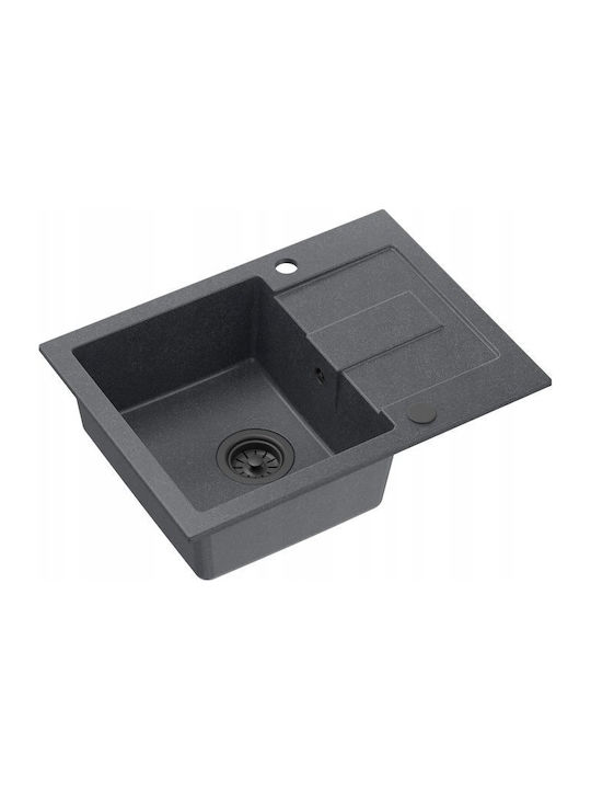 GraniteQ Drop-In Sink Synthetic Granite W60xD45cm Gray