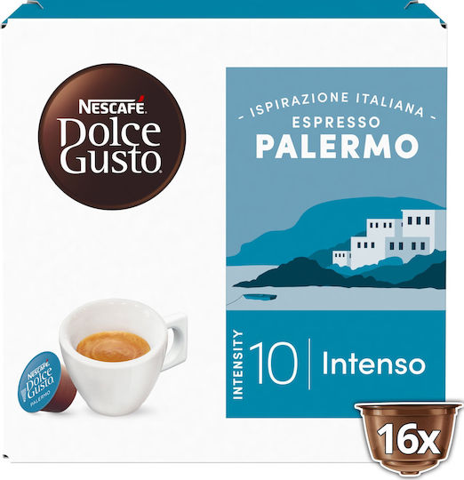 Nescafe Kaffee- und Getränkekapseln Espresso Dolce Gusto Espresso Palermo Kompatibilität mit Maschine Dolce Gusto 16 Stück