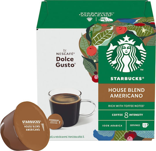 Starbucks Capsule Espresso House Blend Compatibile cu Mașina Dolce Gusto 12capace