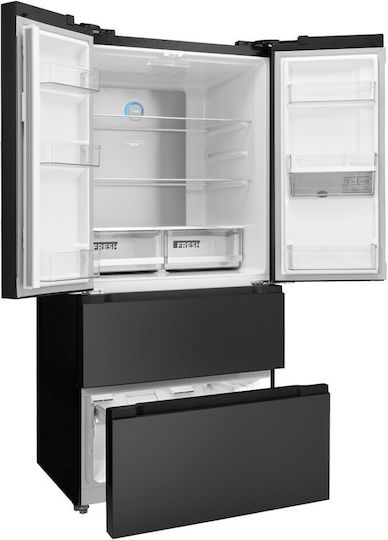 Concept Eingebauter Side-by-Side Kühlschrank 506Es NoFrost H183xB83.6xT70.6cm. Schwarz LA6683DS