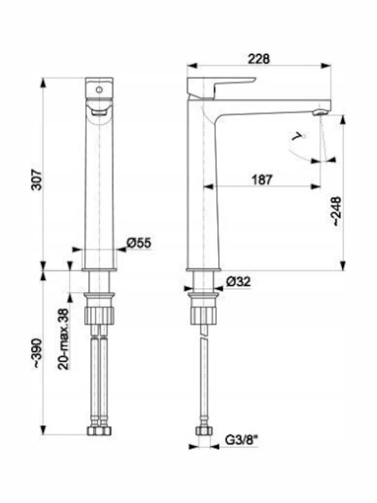 KFA Kitchen Faucet Counter Black