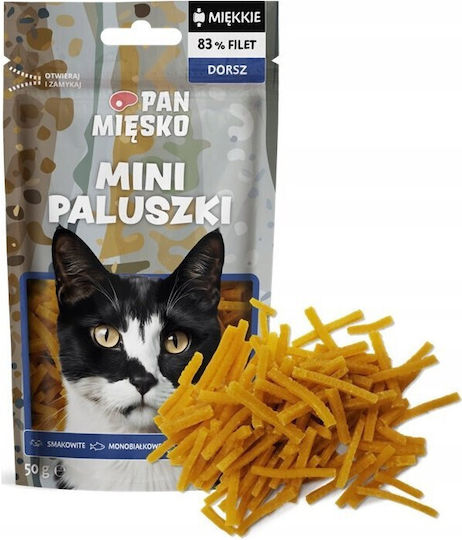 Λιχουδιά Γάτες Mini Paluszki Dorsz Ενήλικος 50g