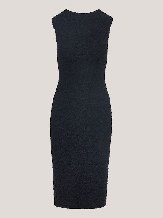 Sommer Midi Damenkleid Schwarz