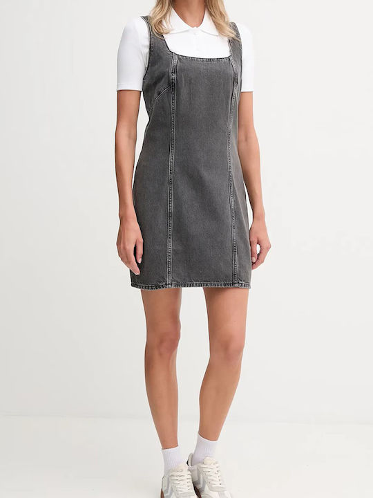 Καλοκαιρινό Mini Φόρεμα Τζιν Black Denim