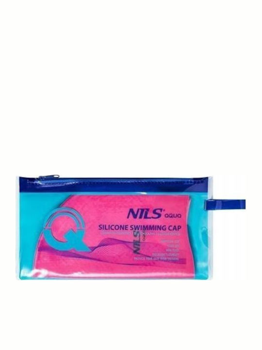 Silicone Swimming Cap Nils Aqua Nqc Pink Dots