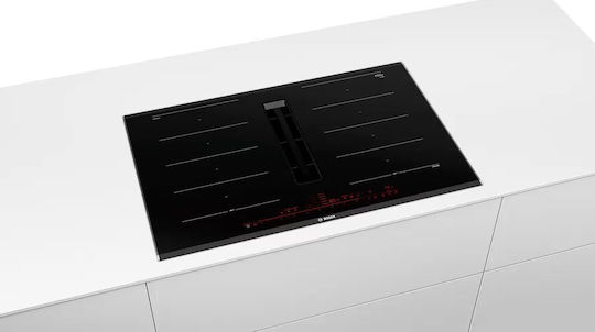 Bosch Serie 8 Smart Επαγωγική Εστία Αυτόνομη με Απορροφητήρα & Λειτουργία Κλειδώματος 81.6x52.7εκ.