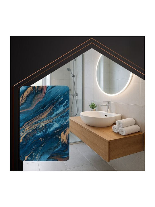 Antiderapant Covoraș de Baie ZY12593QWS59 Turquoise/gold 60x40buc