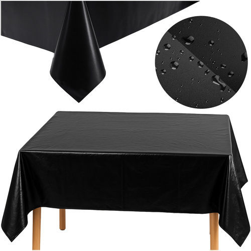 Τραπεζομάντηλο Αλέκιαστο Black 137x274εκ.