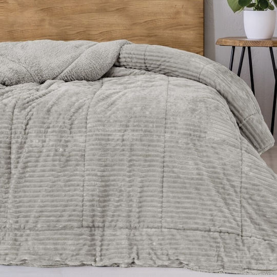 Cottonbox Pilotă Dublu 215x195cm Wave Wave Grey