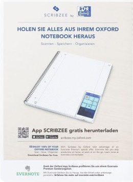Oxford Carnet 80 Foi Cu dungi Alb
