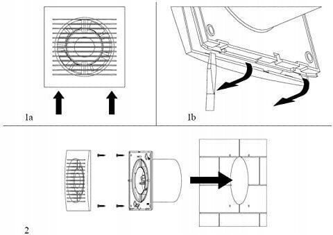 Europlast Επιτοίχιος Εξαεριστήρας Μπάνιου 100mm Λευκός