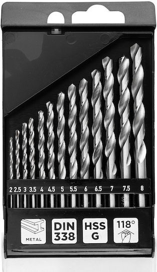 Graphite Satz 13 Bohrer für Metall