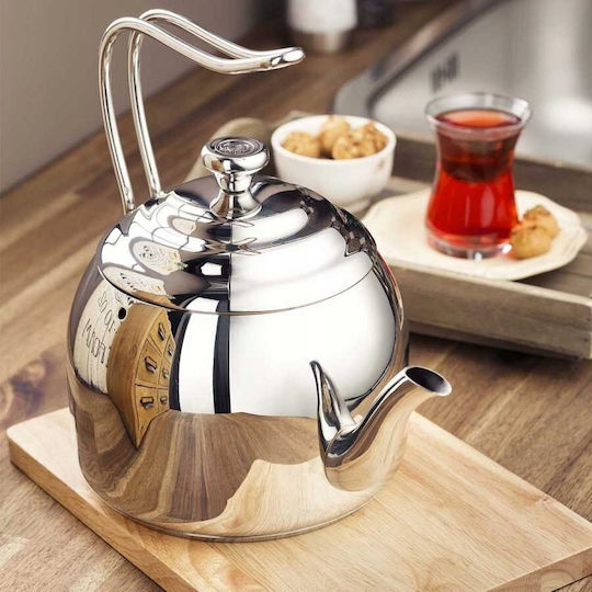 Τσαγιέρα Ανοξείδωτη Ασημί 2000ml