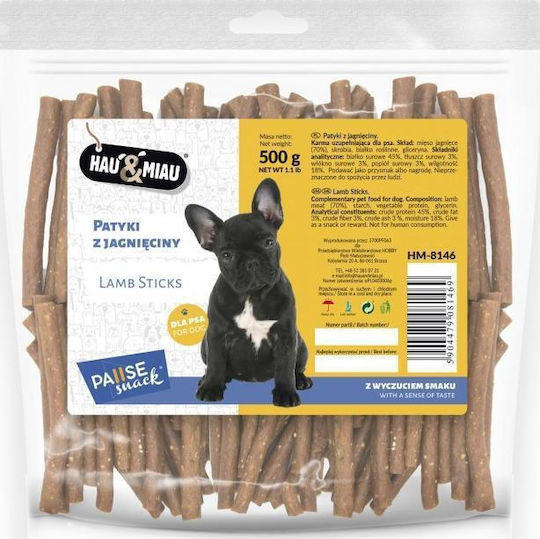 Dog Treat Hau&meow Pausesnack Dog Sticks Lamb 500g 10186893 5904479081469