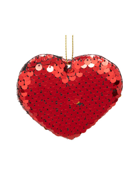 Σετ Στολίδια Καρδιές Υφασμάτινες Κόκκινες 7x7.5cm 2τμχ