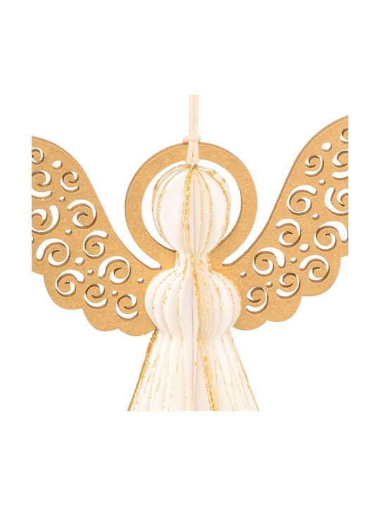 Ornament suspendat Ingeras Din hârtie Auriu 12.5x15buc