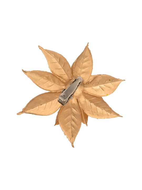 Ornament suspendat Floare Plastic Auriu Set 5buc