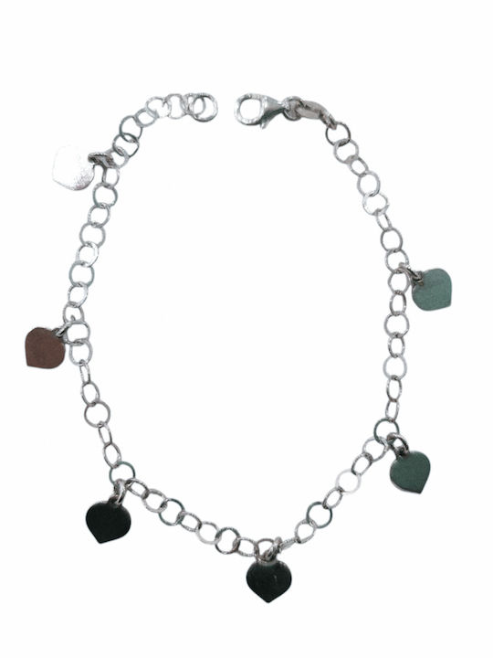 Damen Armband Silber Herzen