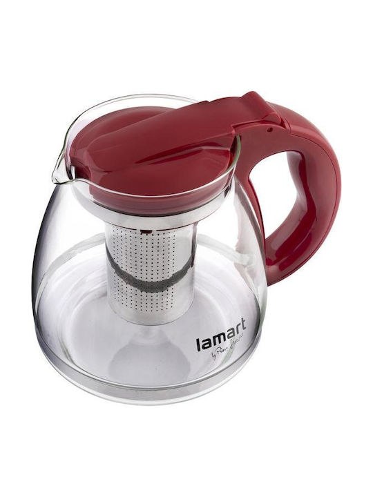 Lamart Transparent Red Teapot 1500ml