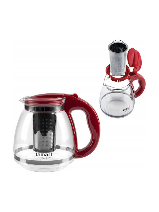 Lamart Transparent Red Teapot 1500ml