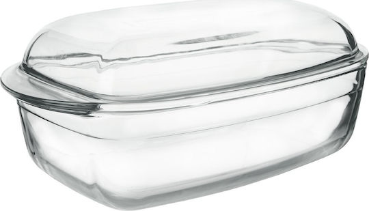 Orion Rechteckig Feuerfestes Geschirr Glas mit Deckel 2900ml 1Stück