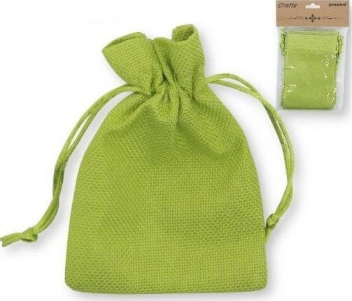Fabric Bag for Gift Green 10x15cm. 6pcs