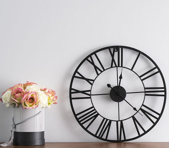 Wall Clock Metallic Black Ø47cm