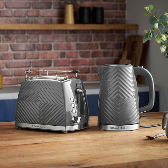 Russell Hobbs Groove Φρυγανιέρα 2 Θέσεων 850W Γκρι