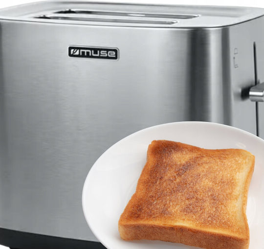 Muse Prăjitor de pâine 2 sloturi 1000W Inox