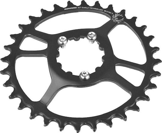 Sram Eagle X-sync2 Chainring 32t Direct Mount 6mm Offset Steel 12 Speed Black
