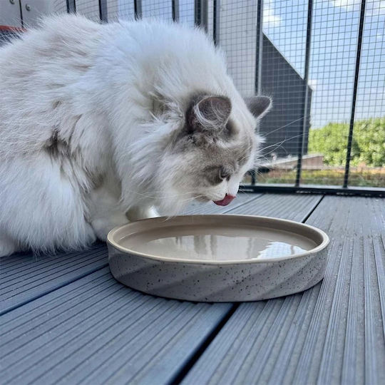 Duvo+ Dune Ceramic Bowl Dog Cat 600ml 21cm