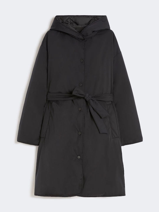 Women's Lifestyle Jacket Double Sided Waterproof for Winter Black