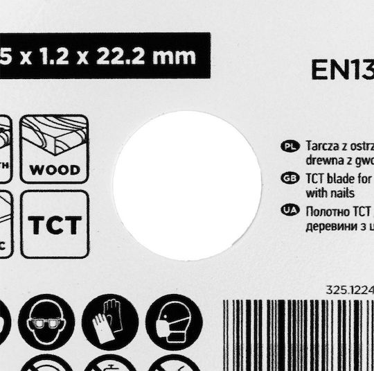 Graphite Δίσκος Κοπής Ξύλου 115mm