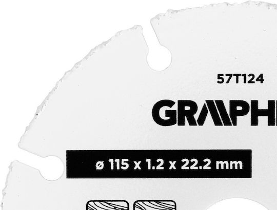 Graphite Δίσκος Κοπής Ξύλου 115mm