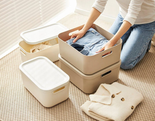 Rotho Babydesign Пластмаса Кутия за съхранение с капак Сив 20лт 1бр