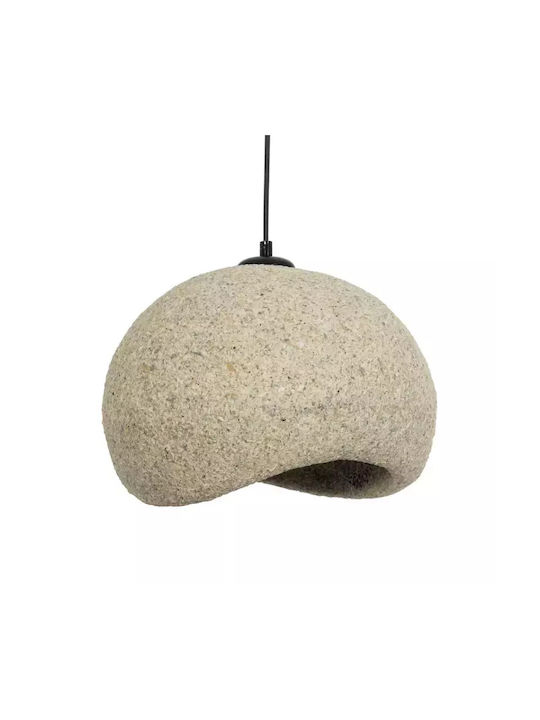 GloboStar Stone Pendant Light Gray Bell with Socket E27 35x31x26cm