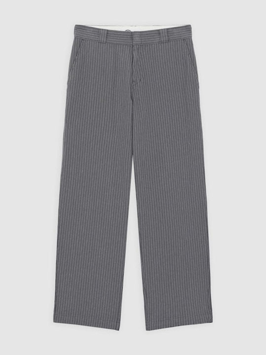 Pant Trousers in Straight Line Charcoal