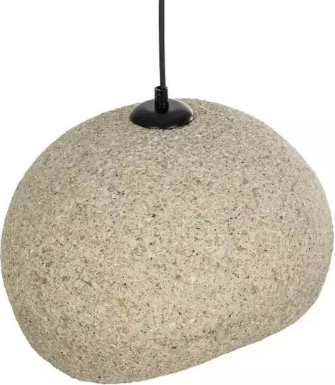 GloboStar Stone Hängelampe Gray Glocke mit Fassung E27 35x31x26cm.