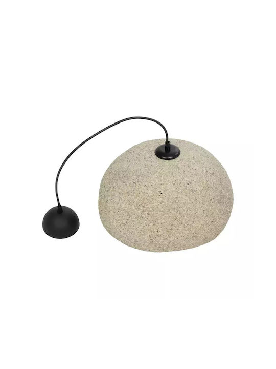 GloboStar Stone Pendant Light Gray Bell with Socket E27 35x31x26cm