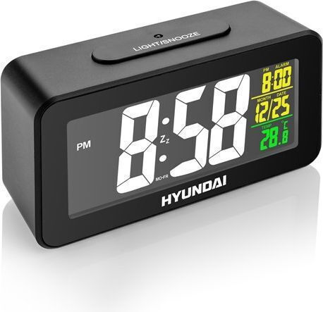 Hyundai Ac322b Ceas Digital de Masă cu Alarmă Negru HY-AC322B